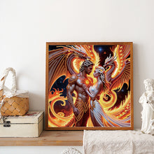 Load image into Gallery viewer, Diamond Painting - Partial Special Shaped - Flame dragon lovers (30*30CM)
