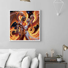 Load image into Gallery viewer, Diamond Painting - Partial Special Shaped - Flame dragon lovers (30*30CM)
