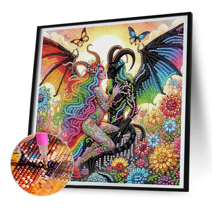 Diamond Painting - Partial Special Shaped - Devil lovers (30*30CM)