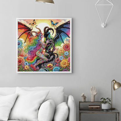 Diamond Painting - Partial Special Shaped - Devil lovers (30*30CM)