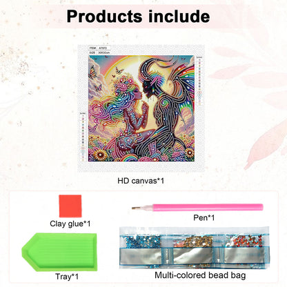 Diamond Painting - Partial Special Shaped - Devil lovers (30*30CM)