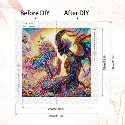 Diamond Painting - Partial Special Shaped - Devil lovers (30*30CM)