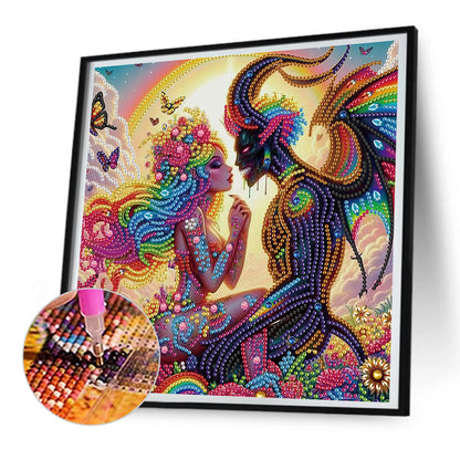 Diamond Painting - Partial Special Shaped - Devil lovers (30*30CM)