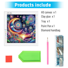 Load image into Gallery viewer, Diamond Painting - Partial Special Shaped - Fluorescence moon dream catcher (30*30CM)

