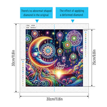 Load image into Gallery viewer, Diamond Painting - Partial Special Shaped - Fluorescence moon dream catcher (30*30CM)
