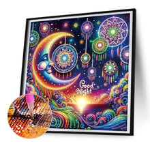 Load image into Gallery viewer, Diamond Painting - Partial Special Shaped - Fluorescence moon dream catcher (30*30CM)
