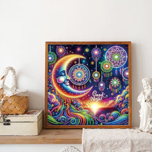 Load image into Gallery viewer, Diamond Painting - Partial Special Shaped - Fluorescence moon dream catcher (30*30CM)
