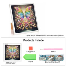 Load image into Gallery viewer, Diamond Painting - Partial Special Shaped - Butterfly with black background (30*30CM)
