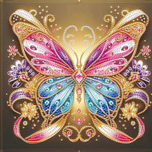 Load image into Gallery viewer, Diamond Painting - Partial Special Shaped - Butterfly with black background (30*30CM)
