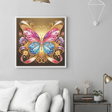 Load image into Gallery viewer, Diamond Painting - Partial Special Shaped - Butterfly with black background (30*30CM)
