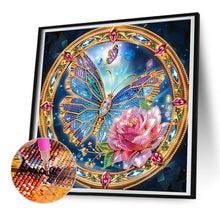 Load image into Gallery viewer, Diamond Painting - Partial Special Shaped - Butterfly with black background (30*30CM)
