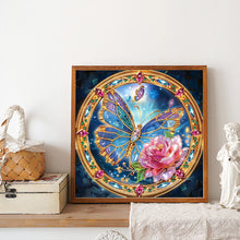 Load image into Gallery viewer, Diamond Painting - Partial Special Shaped - Butterfly with black background (30*30CM)
