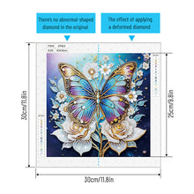 Load image into Gallery viewer, Diamond Painting - Partial Special Shaped - Butterfly with black background (30*30CM)
