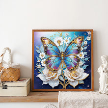 Load image into Gallery viewer, Diamond Painting - Partial Special Shaped - Butterfly with black background (30*30CM)
