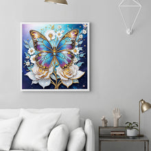 Load image into Gallery viewer, Diamond Painting - Partial Special Shaped - Butterfly with black background (30*30CM)
