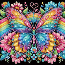 Load image into Gallery viewer, Diamond Painting - Partial Special Shaped - Butterfly with black background (30*30CM)
