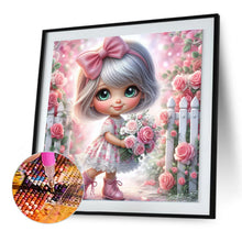 Load image into Gallery viewer, Diamond Painting - Full Round - Rose garden silver-haired girl (30*30CM)
