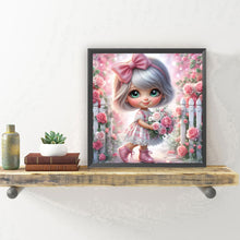 Load image into Gallery viewer, Diamond Painting - Full Round - Rose garden silver-haired girl (30*30CM)
