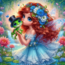 Load image into Gallery viewer, Diamond Painting - Full Round - Frog curly elf girl (30*30CM)
