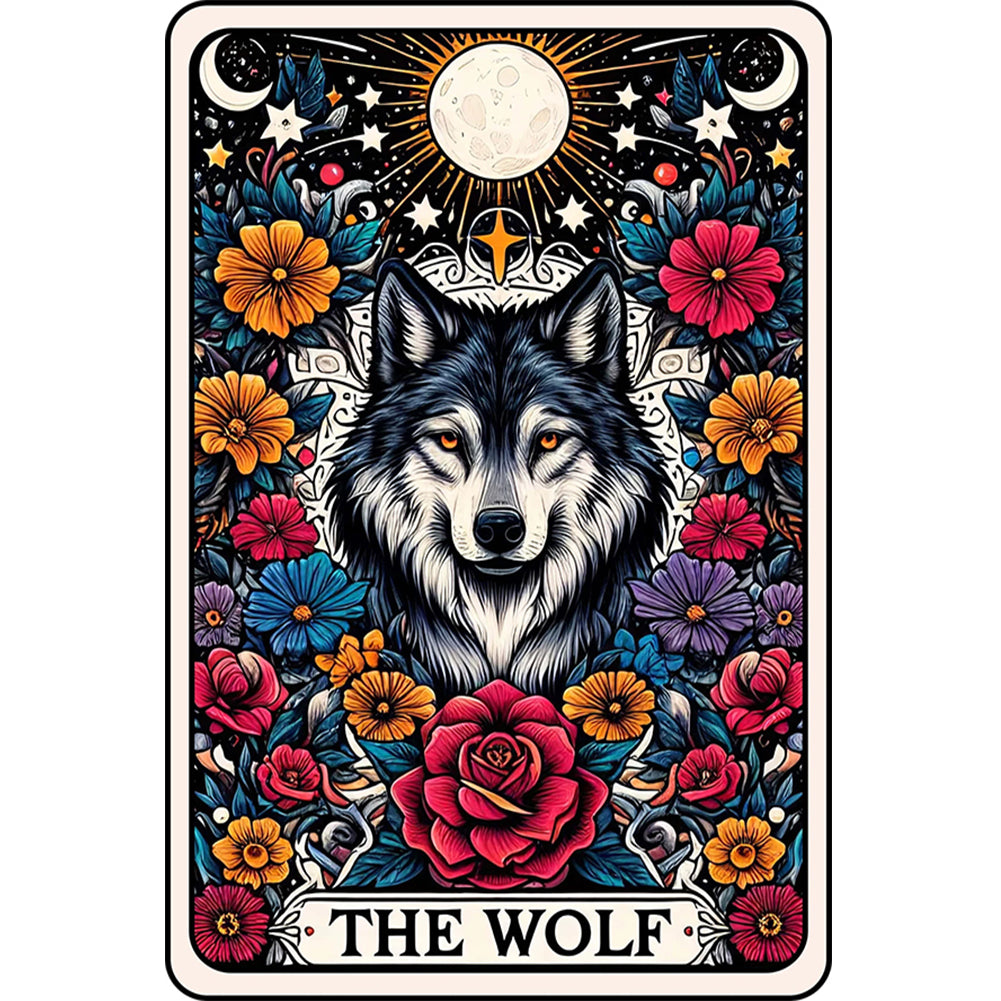 Diamond Painting - Full Round - Card wolf (40*60CM)