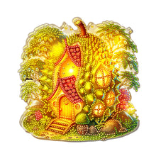 Load image into Gallery viewer, Double Sided Special Shape Durian House Diamond Painting LED Light Ornaments
