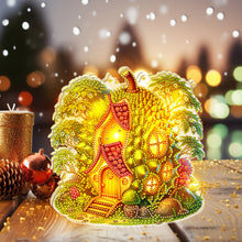 Load image into Gallery viewer, Double Sided Special Shape Durian House Diamond Painting LED Light Ornaments
