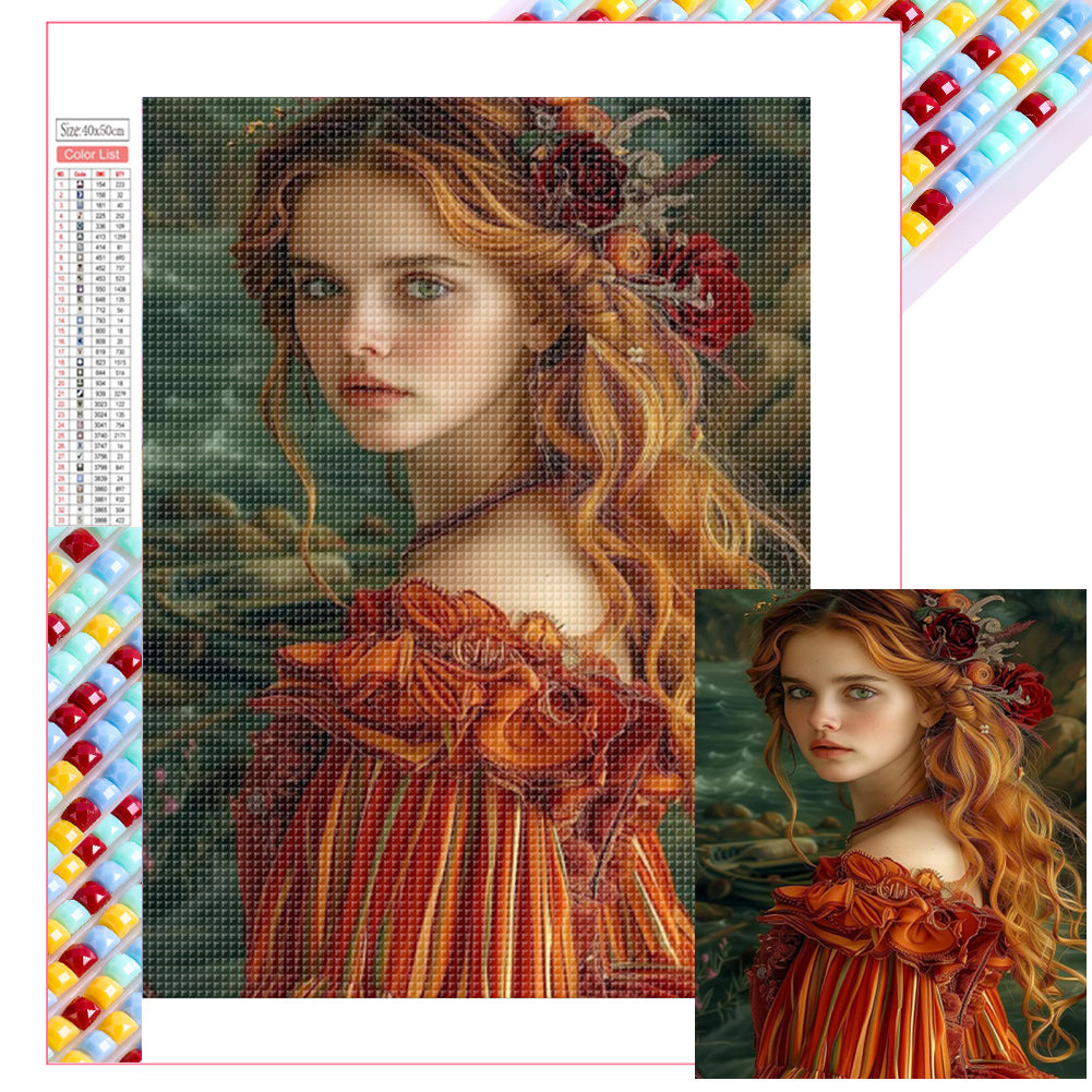 Diamond Painting - Full Square - Autumn girl (40*50CM)