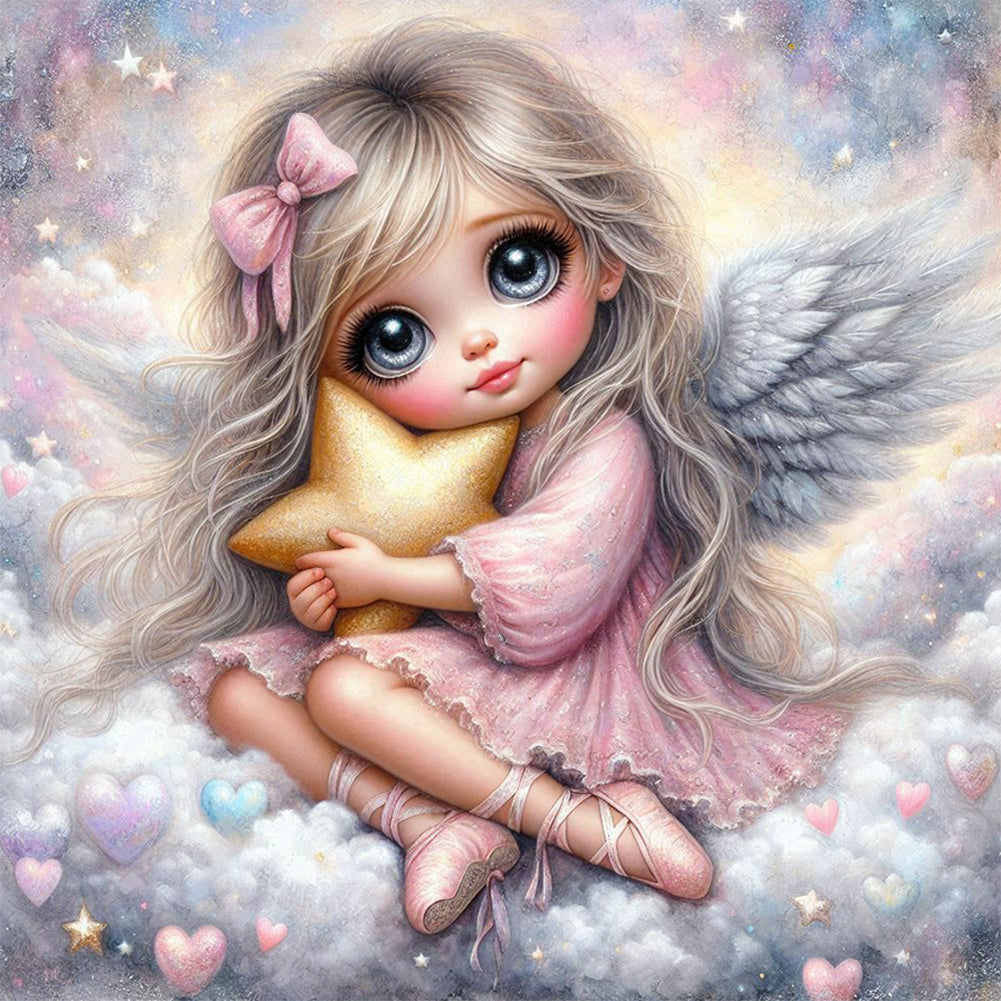 Diamond Painting - Full Round - Star angel girl (30*30CM)