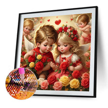 Load image into Gallery viewer, Diamond Painting - Full Round - Rose cupids (30*30CM)
