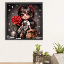 Load image into Gallery viewer, Diamond Painting - Full Round - Rose girl (30*30CM)
