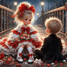 Load image into Gallery viewer, Diamond Painting - Full Round - Rose girl boy (30*30CM)
