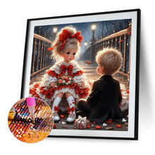 Load image into Gallery viewer, Diamond Painting - Full Round - Rose girl boy (30*30CM)

