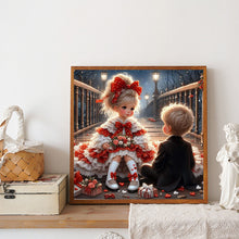 Load image into Gallery viewer, Diamond Painting - Full Round - Rose girl boy (30*30CM)
