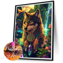 Load image into Gallery viewer, Diamond Painting - Full Round - Dreamcatcher wolf (30*40CM)
