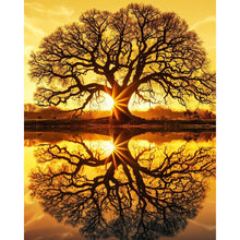 Load image into Gallery viewer, Diamond Painting - Full Round - Sunset tree reflection (40*50CM)
