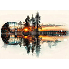 Load image into Gallery viewer, Diamond Painting - Full Round - Guitar forest reflection (40*50CM)
