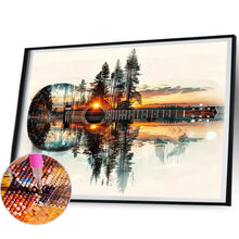 Load image into Gallery viewer, Diamond Painting - Full Round - Guitar forest reflection (40*50CM)
