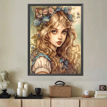 Diamond Painting - Full Round - Curly girl (40*50CM)