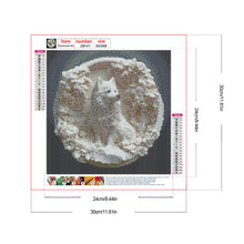 Load image into Gallery viewer, Diamond Painting - Full Round - Embossed snow wolf (30*30CM)
