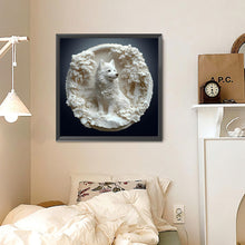 Load image into Gallery viewer, Diamond Painting - Full Round - Embossed snow wolf (30*30CM)
