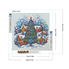 Load image into Gallery viewer, Diamond Painting - Full Round - Snow town Christmas tree (40*40CM)
