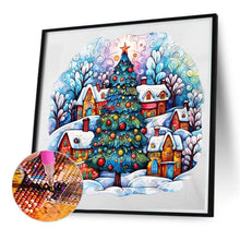 Load image into Gallery viewer, Diamond Painting - Full Round - Snow town Christmas tree (40*40CM)
