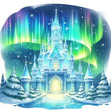 Load image into Gallery viewer, Diamond Painting - Full Round - Ice castle under the aurora (30*30CM)
