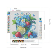 Load image into Gallery viewer, Diamond Painting - Full Round - Strawberry and flowers (30*30CM)

