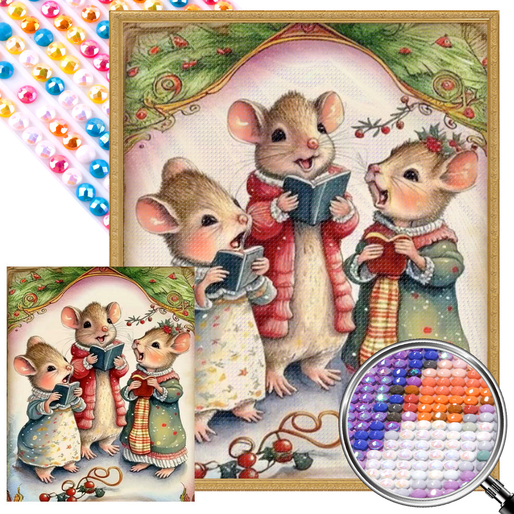 AB Diamond Painting - Full Round - Mice choir (40*50CM)