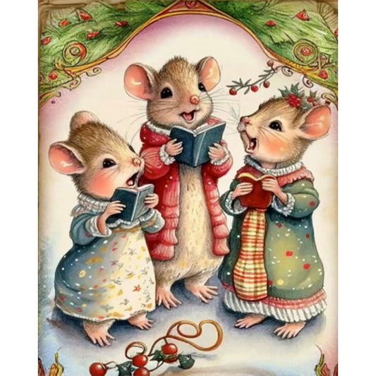 AB Diamond Painting - Full Round - Mice choir (40*50CM)