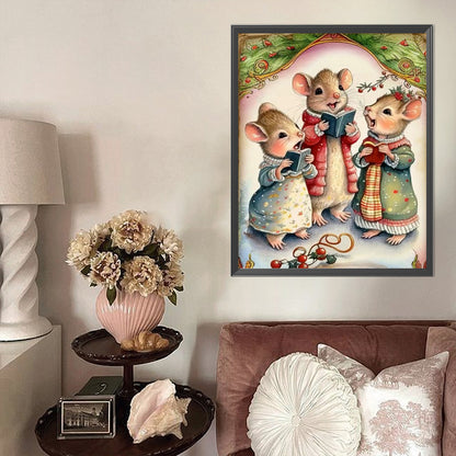 AB Diamond Painting - Full Round - Mice choir (40*50CM)