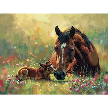 Load image into Gallery viewer, Diamond Painting - Full Round - Parent-child horse (40*30CM)
