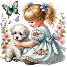 Load image into Gallery viewer, Diamond Painting - Full Round - Children and dogs (40*40CM)
