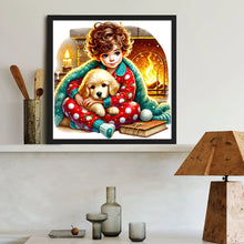 Load image into Gallery viewer, Diamond Painting - Full Round - Children and dogs (40*40CM)
